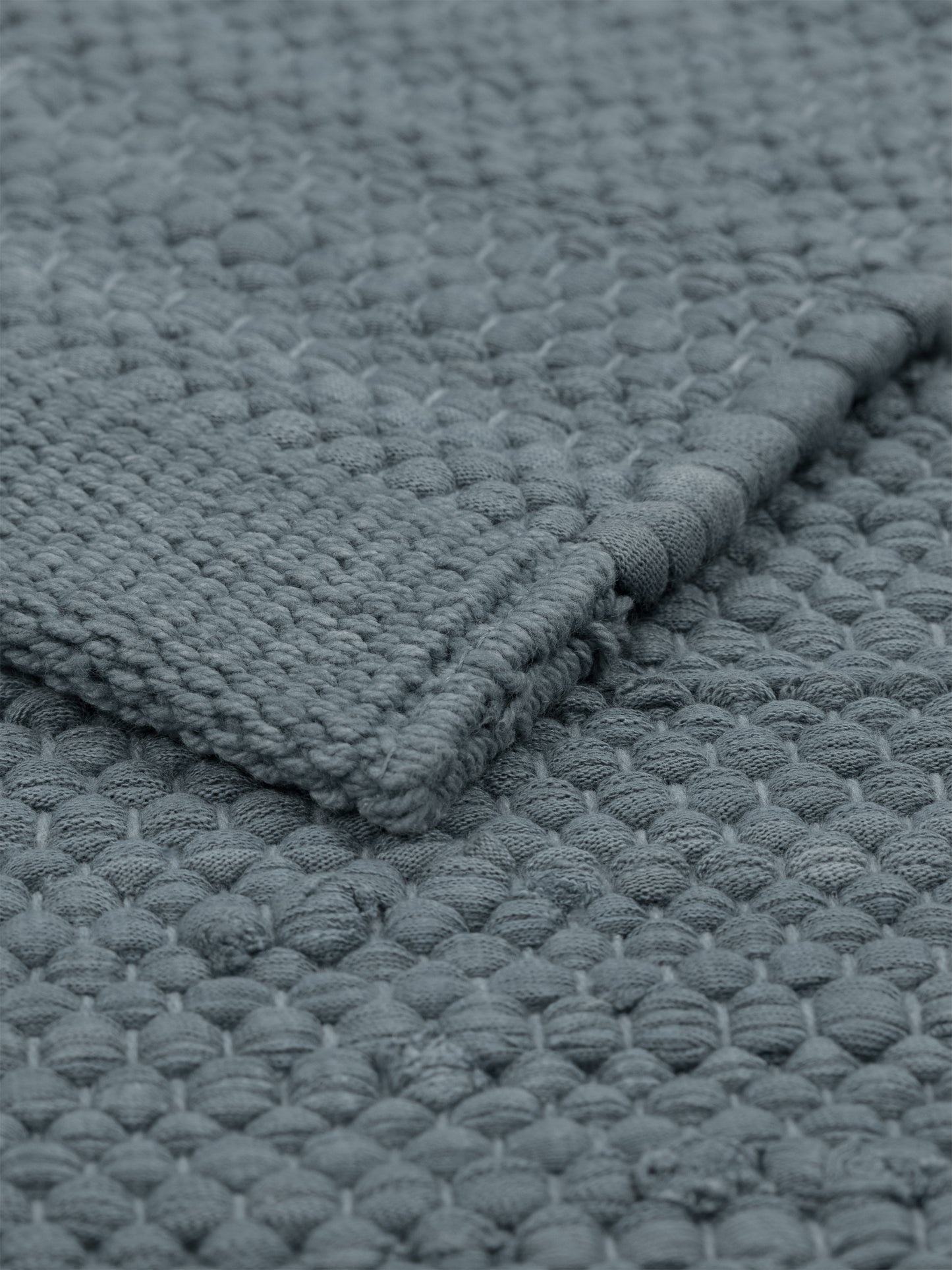 Cotton Rug, Steel Grey