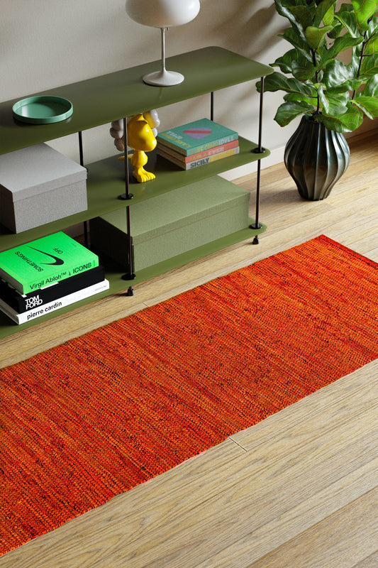 Cotton Rug, Solar Orange